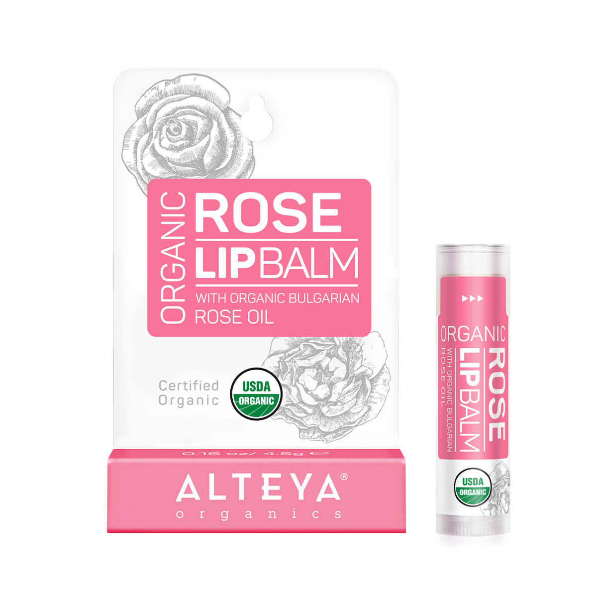 Alteya Organics kosmetikos rinkinys ,,Damasko rožių švelnumas rankoms ir lūpoms"
