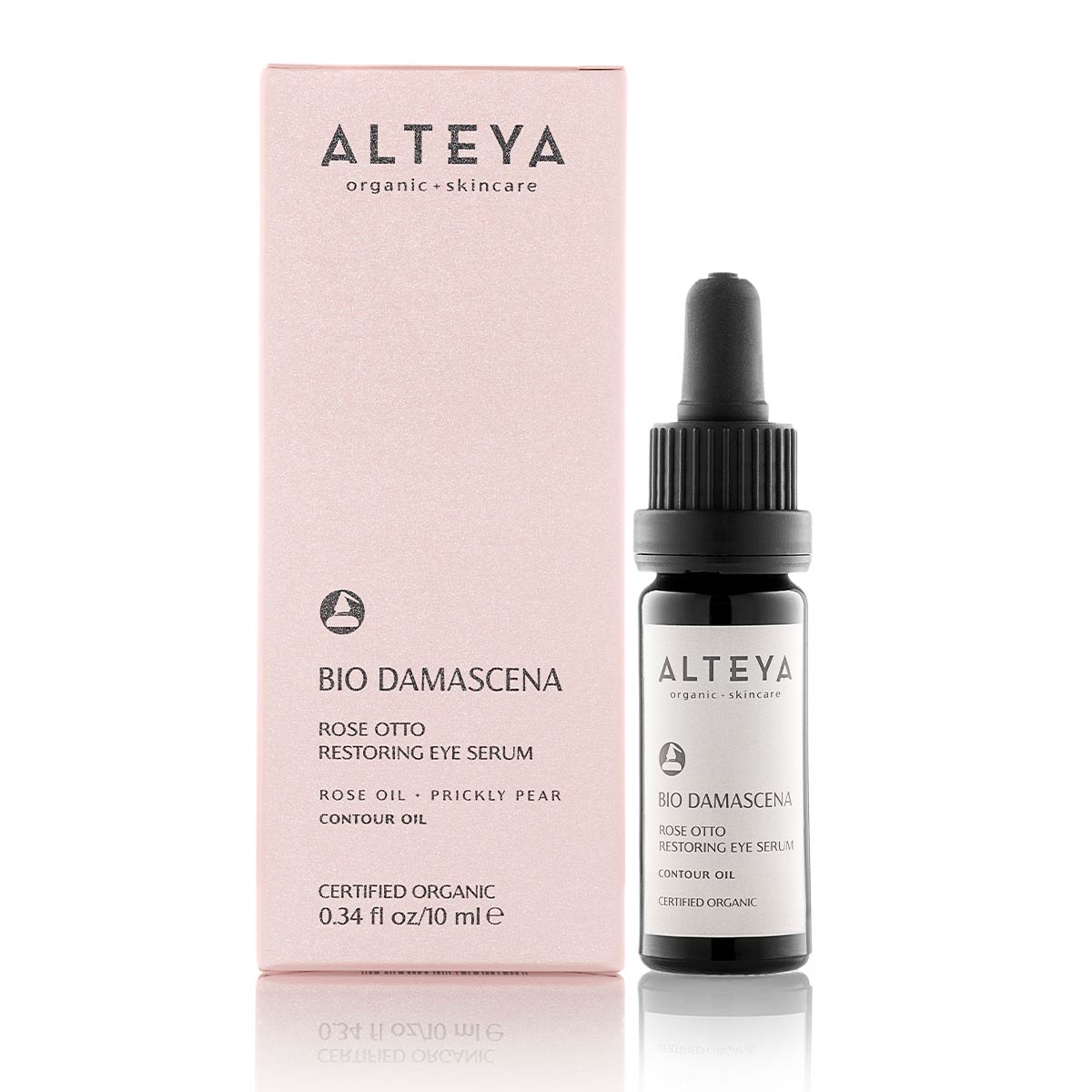 Ekologiškas atkuriamasis paakių serumas su Damasko rožių aliejumi, Alteya Organics