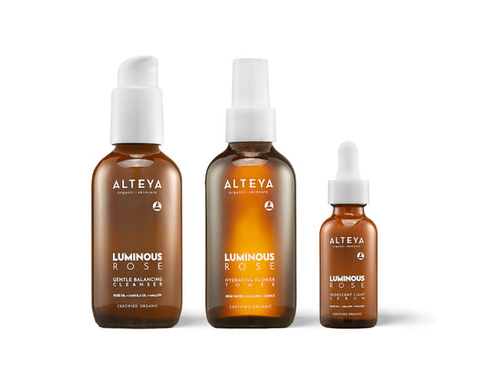 Alteya Organics kosmetikos rinkinys  „Luminous Rose“ – intensyviam odos drėkinimui