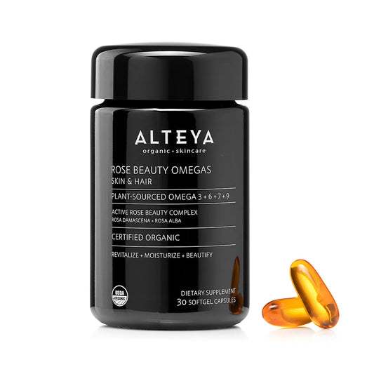 Maisto papildas Rose Beauty Omegas 3+6+7+9, Alteya Organics