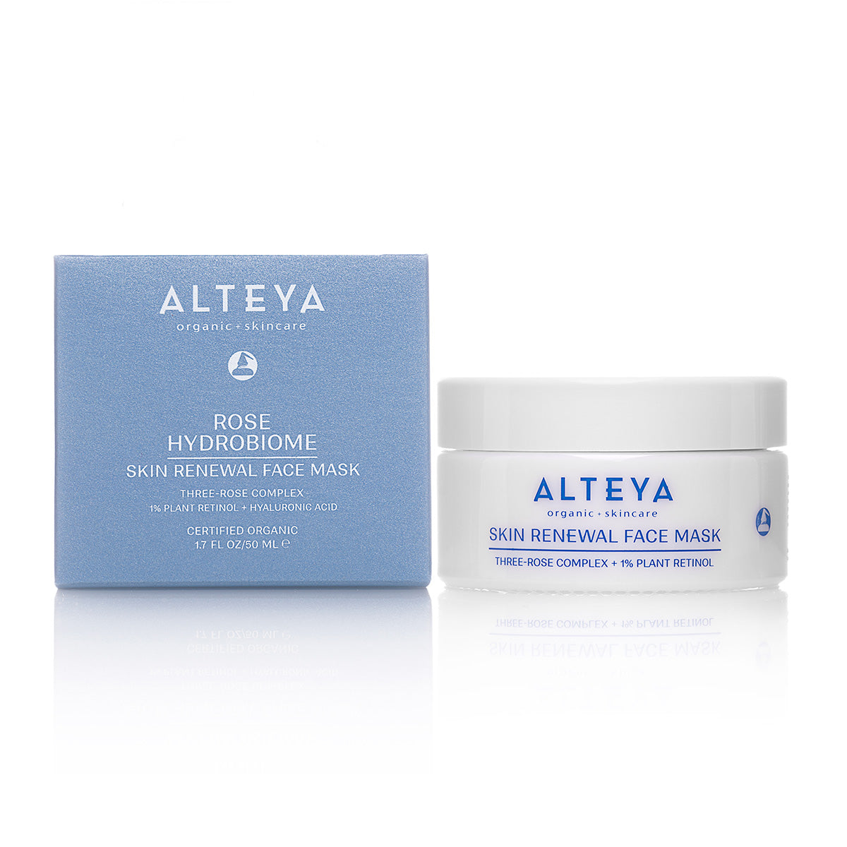 Ekologiška regeneruojanti veido kaukė su 1% augaliniu retinoliu ,,Rose Hydrobiome", Alteya Organics