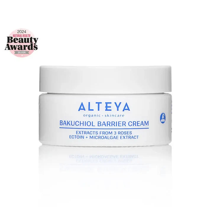 Ekologiškas apsauginį barjerą stiprinantis veido kremas su bakučioliu „Rose Hydrobiome“, Alteya Organics
