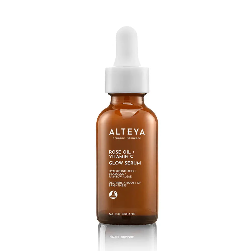 Ekologiškas veido serumas su vitaminu C, suteikiantis odai švytėjimo „Luminous Rose“